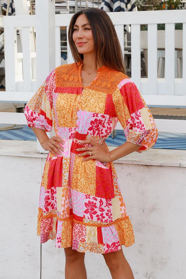 Dreamcatcher Bohemian Kailani Ruby Mini Dress