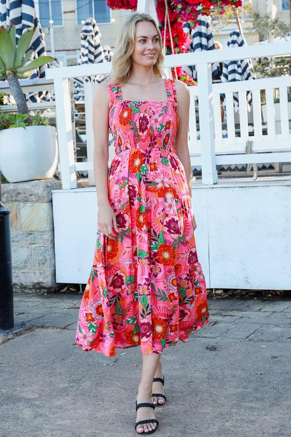 Dreamcatcher Bohemian Kathleen Slip Maxi Dress