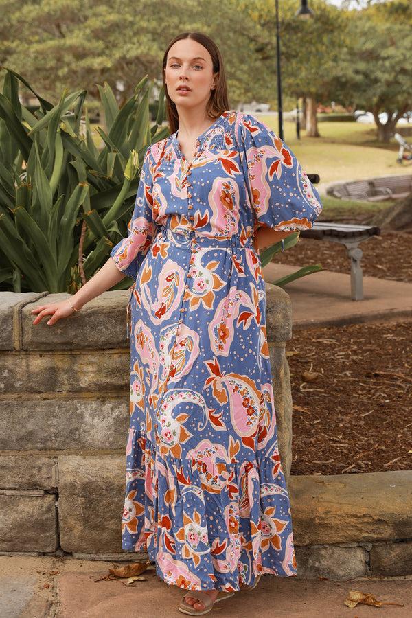 Dreamcatcher Bohemian Lila Maxi Dress