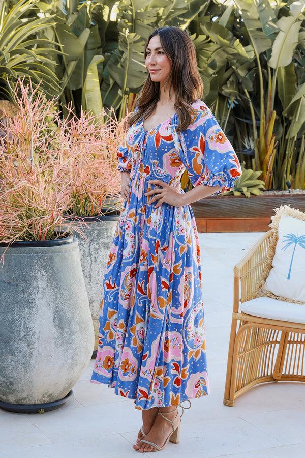 Dreamcatcher Bohemian Lila Midi Dress