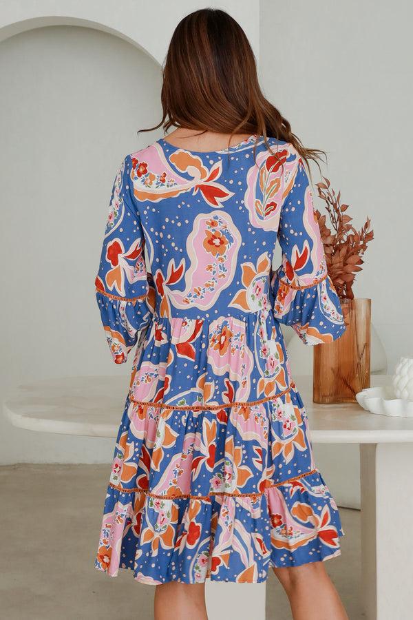 Dreamcatcher Bohemian Lila Mini Dress