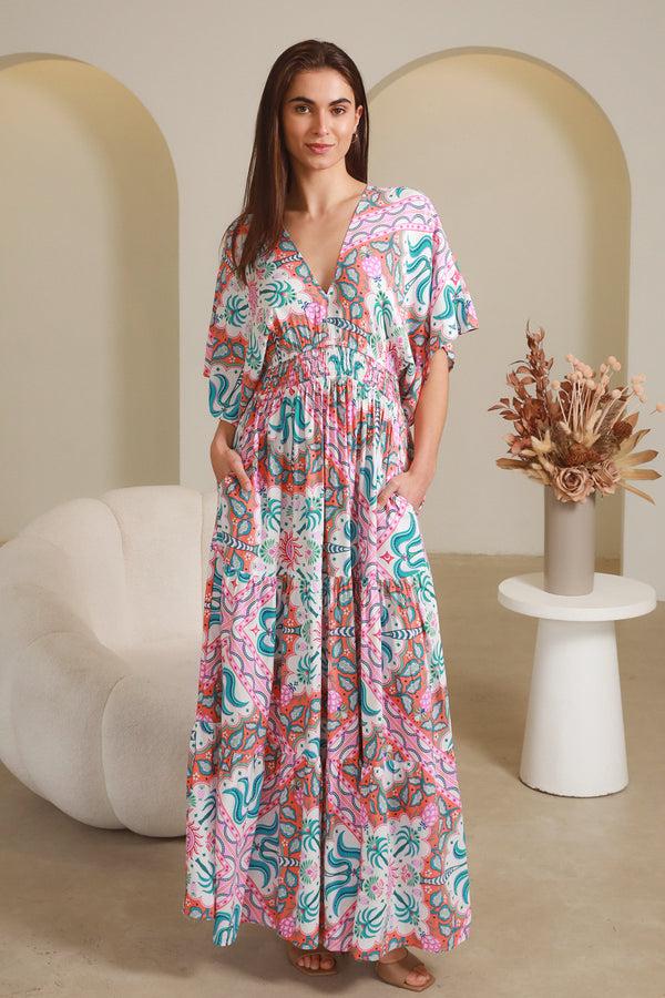 Dreamcatcher Bohemian Luca Pink Maxi Dress
