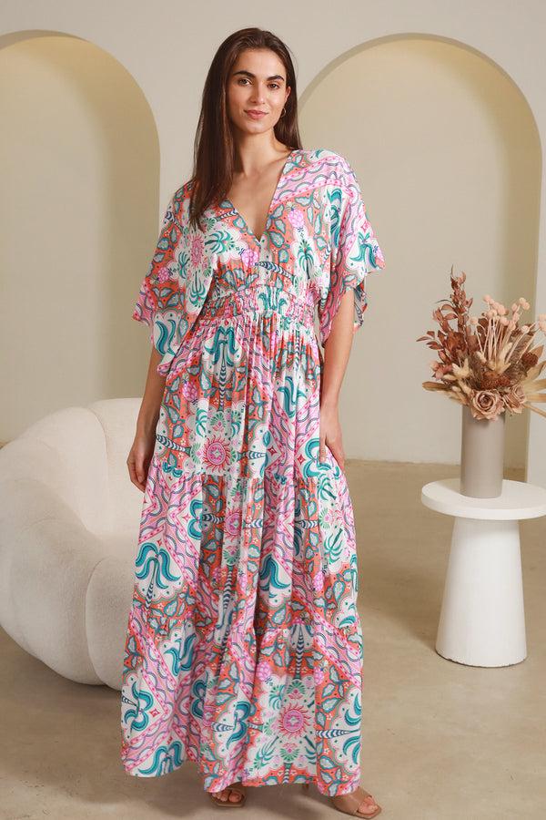 Dreamcatcher Bohemian Luca Pink Maxi Dress