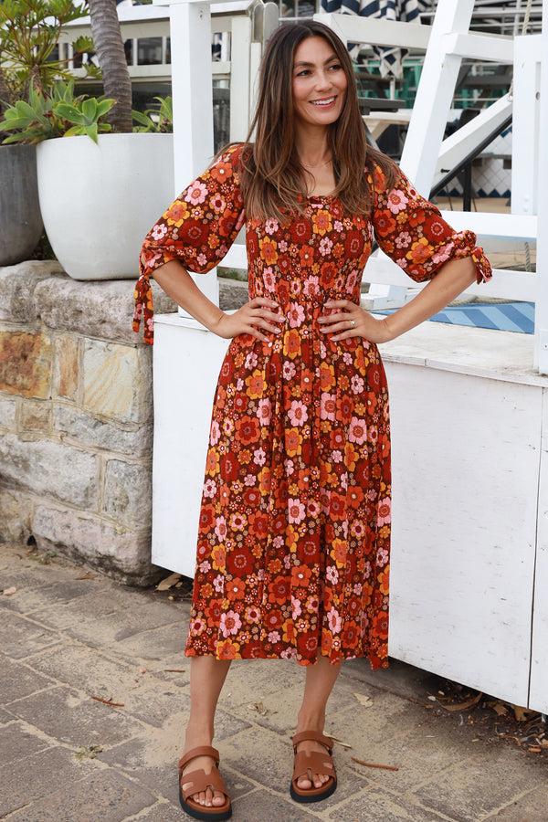 dreamcatcher bohemian Maggie Midi Dress-Millie