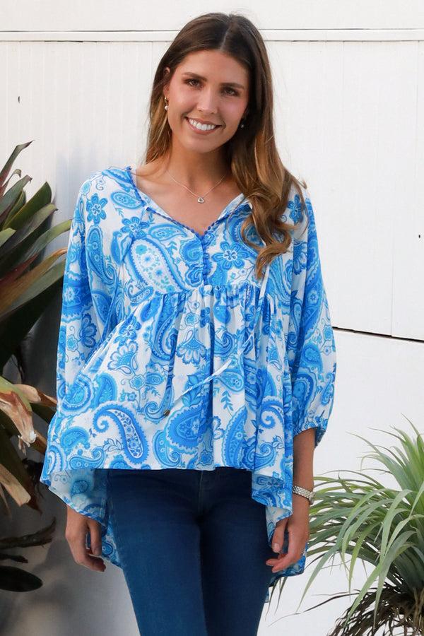 Dreamcatcher Bohemian Ophelia Blue Top