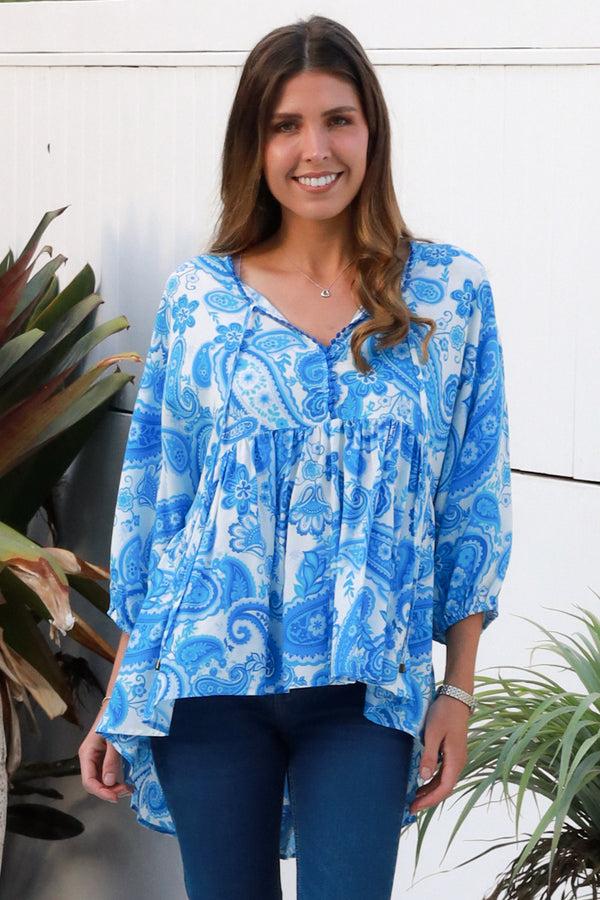 Dreamcatcher Bohemian Ophelia Blue Top