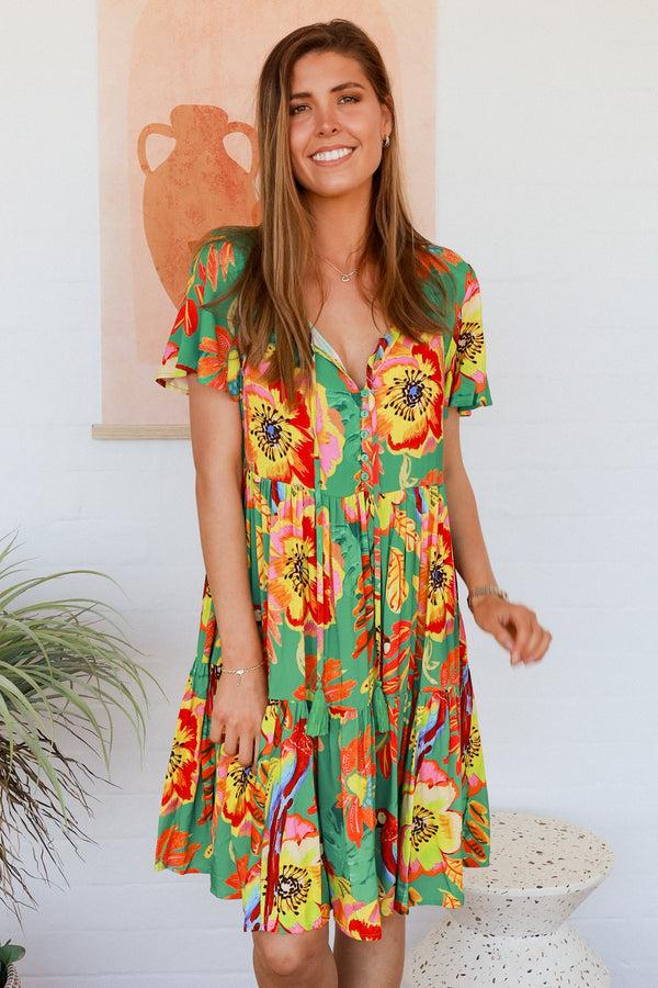 Dreamcatcher Bohemian Safari Round Neck Mini Dress