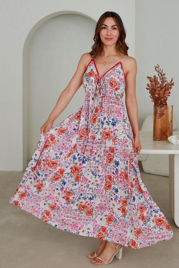 Dreamcatcher Bohemian Sofia Slip Maxi Dress