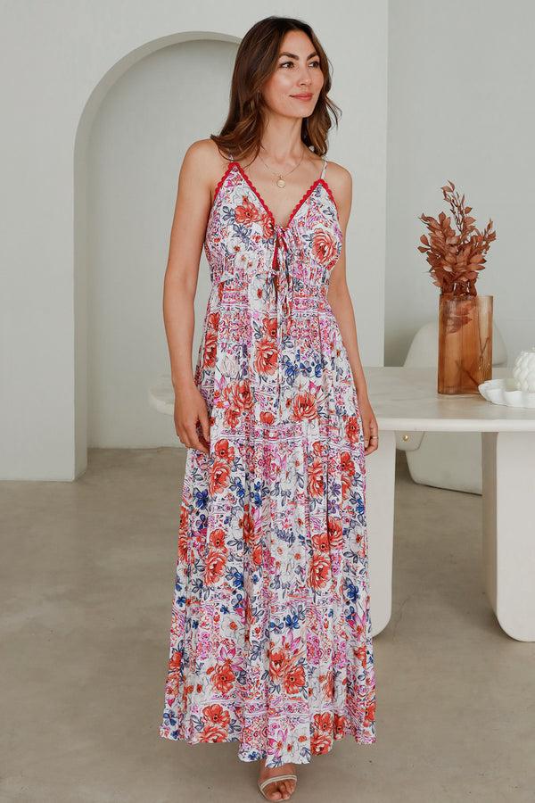 Dreamcatcher Bohemian Sofia Slip Maxi Dress