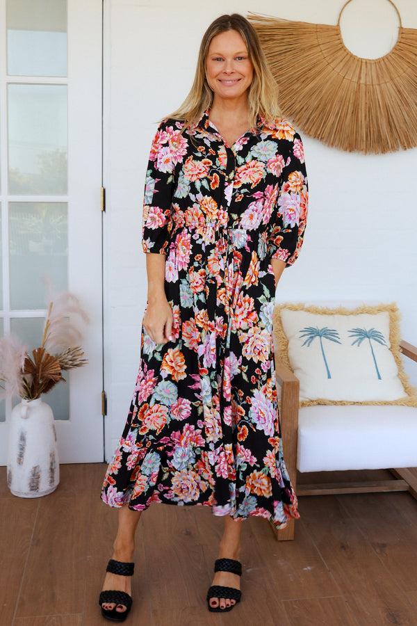 Dreamcatcher Bohemian Tanya 1/2 Sleeves Midi Dress