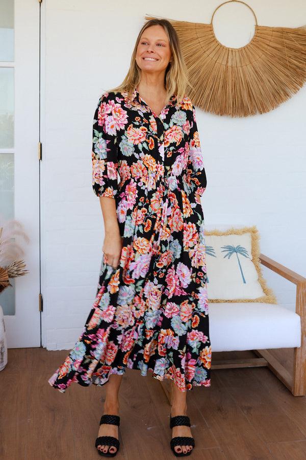 Dreamcatcher Bohemian Tanya 1/2 Sleeves Midi Dress