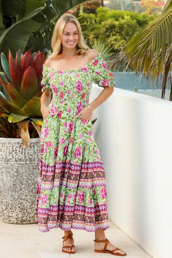 Dreamcatcher Bohemian Violet Maxi Dress Cataline