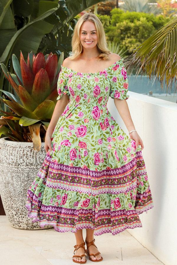 Dreamcatcher Bohemian Violet Maxi Dress Cataline