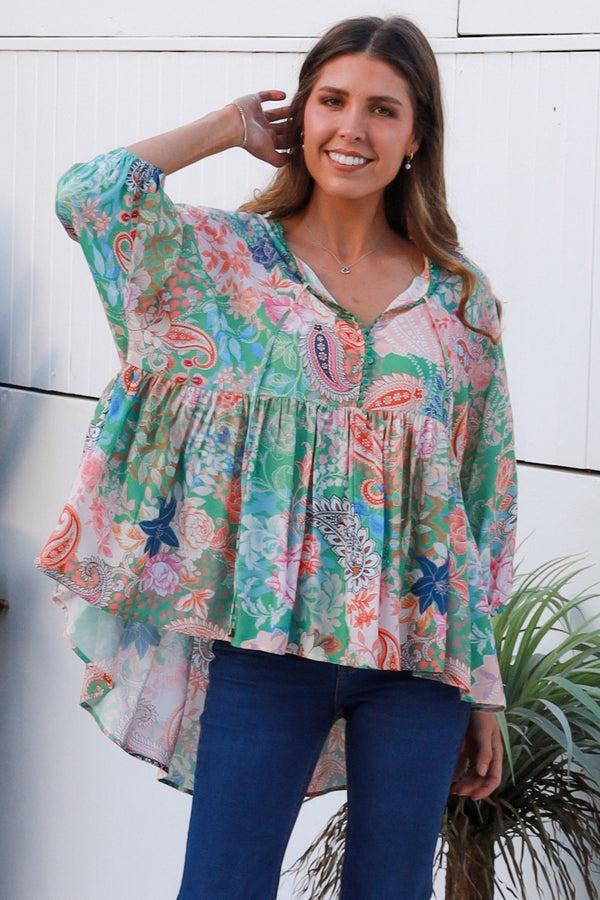 Dreamcatcher Bohemian Wrenley Green Top