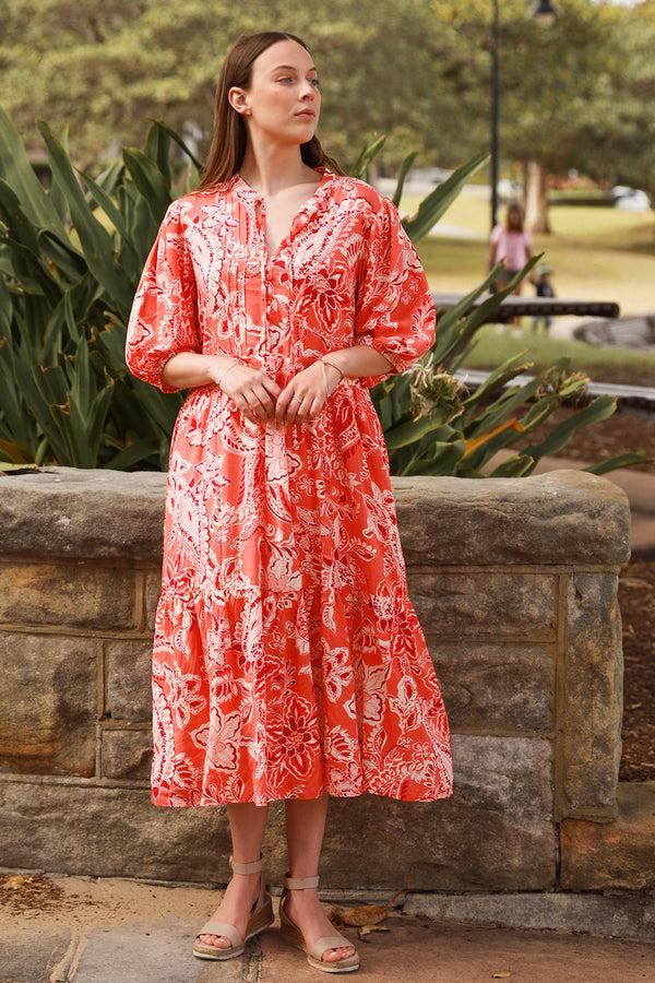 dreamcatcher bohemian Zhuri V-Neck Midi Dress