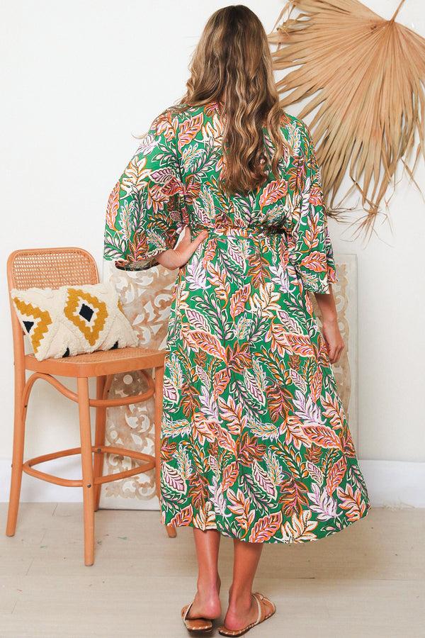 Dreamcatcher Bohemian Zion 3/4 Sleeves Midi Dress