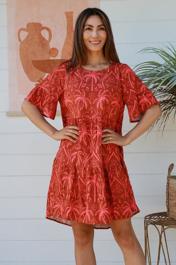 Dreamcatcher Bohemian Zoey 1/2 Sleeves Mini Dress