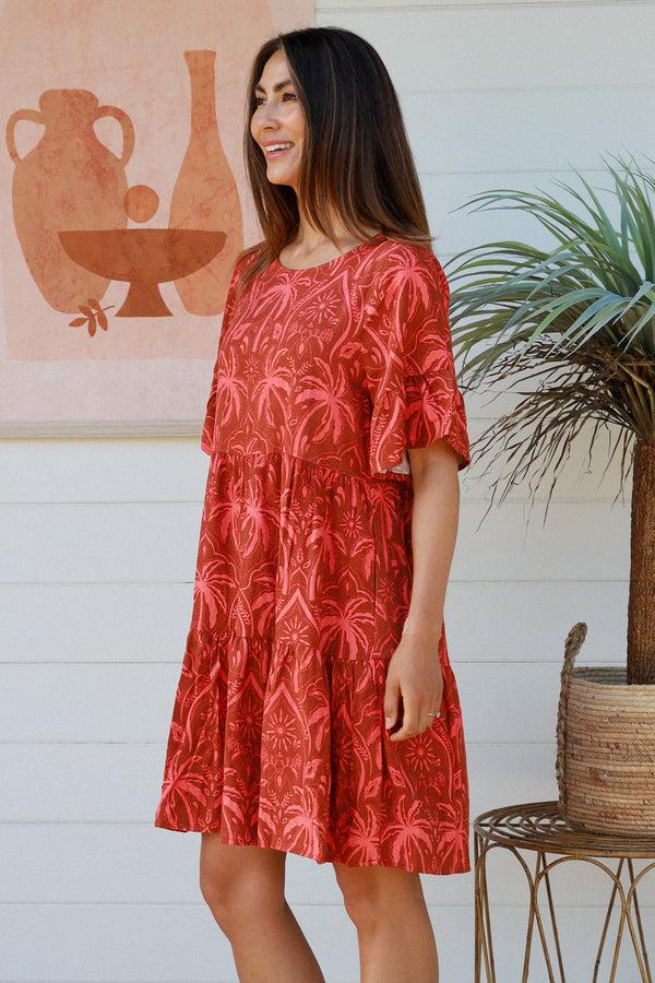 Dreamcatcher Bohemian Zoey 1/2 Sleeves Mini Dress