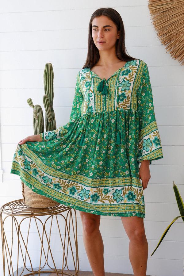 Dreamcatcher Bohemian Eleanor 3/4 Sleeves Mini Dress