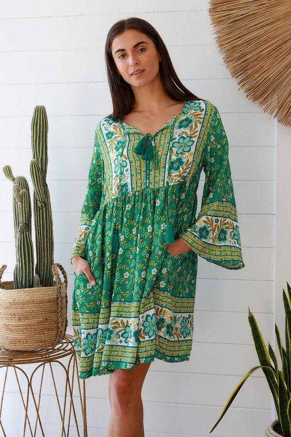 Dreamcatcher Bohemian Eleanor 3/4 Sleeves Mini Dress