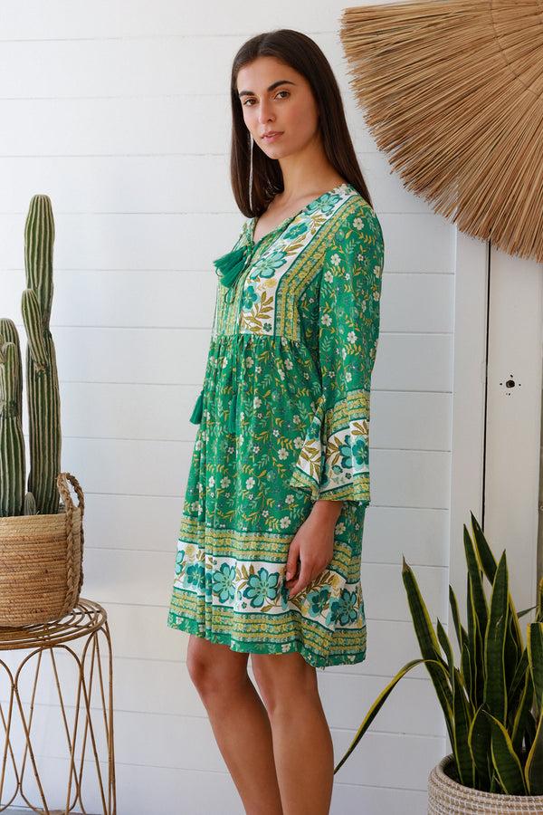 Dreamcatcher Bohemian Eleanor 3/4 Sleeves Mini Dress