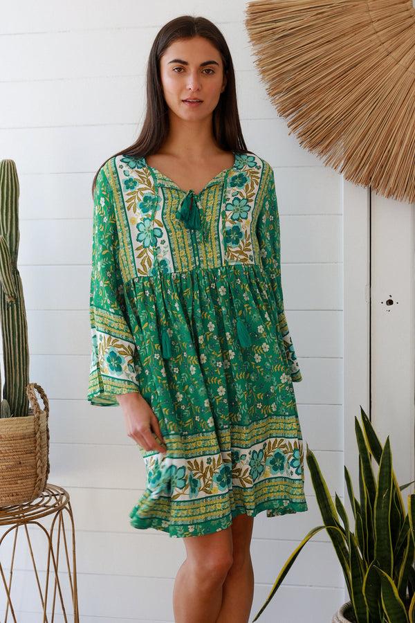 dreamcatcher bohemian Eleanor 3/4 Sleeves Mini Dress