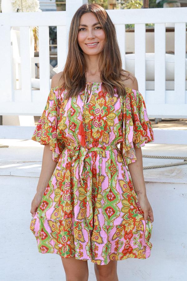 dreamcatcher bohemian Graciela Off Shoulder Mini Dress