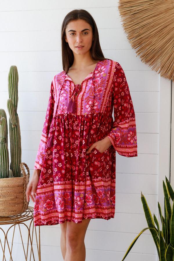 Dreamcatcher Bohemian Josephine 3/4 Sleeves Mini Dress