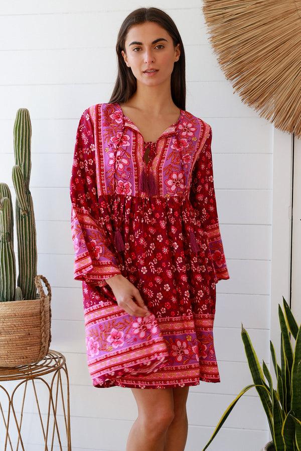 Dreamcatcher Bohemian Josephine 3/4 Sleeves Mini Dress