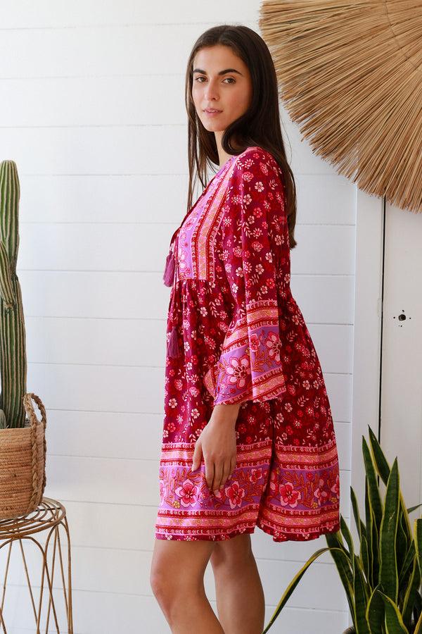 Dreamcatcher Bohemian Josephine 3/4 Sleeves Mini Dress