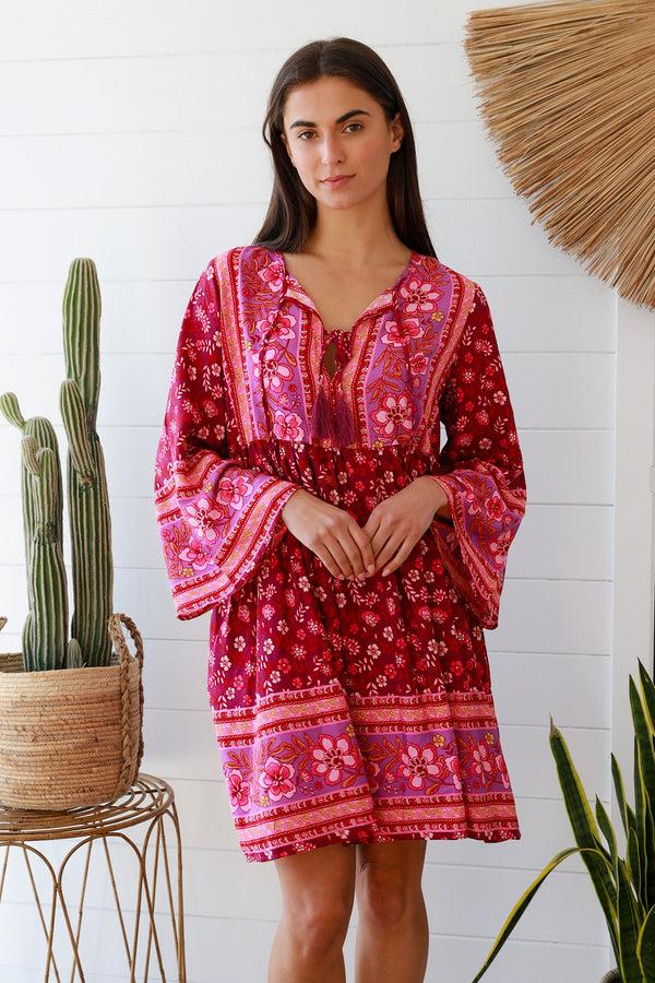 dreamcatcher bohemian Josephine 3/4 Sleeves Mini Dress