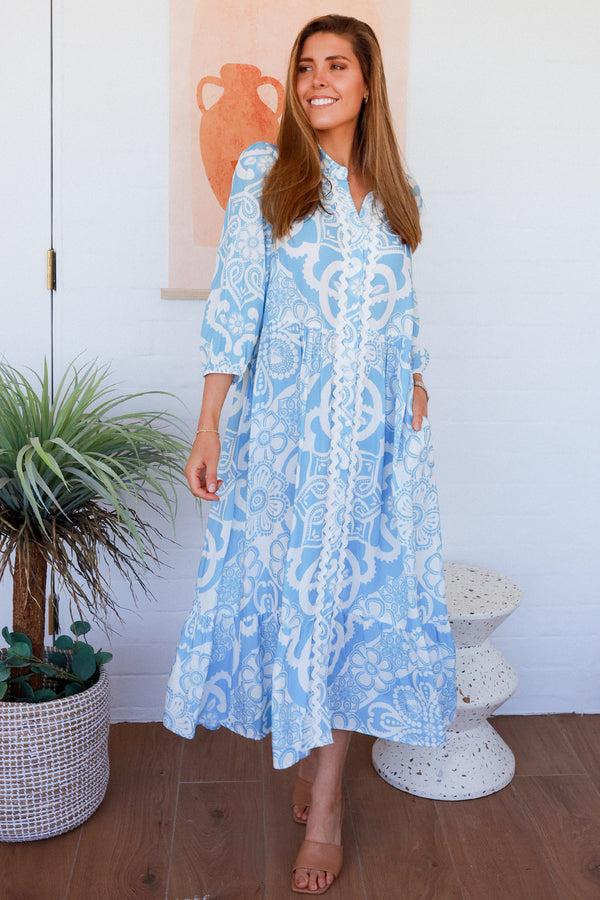 Dreamcatcher Bohemian Skylar 3/4 Sleeves Midi Dress