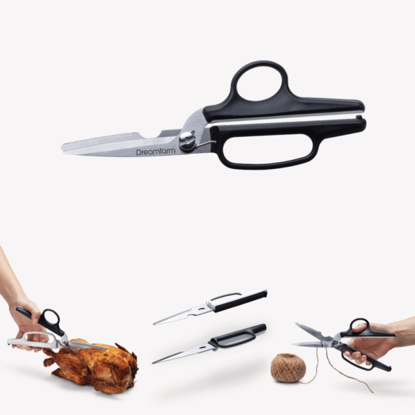 Dreamfarm Bishears The World's Best Kitchen Scissors & Shears By Dreamfarm Black + White