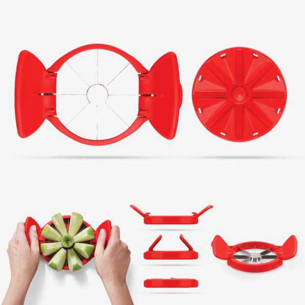 Dreamfarm Flapple A Fold Flat Ultra-Sharp Apple Slicer By Dreamfarm Red