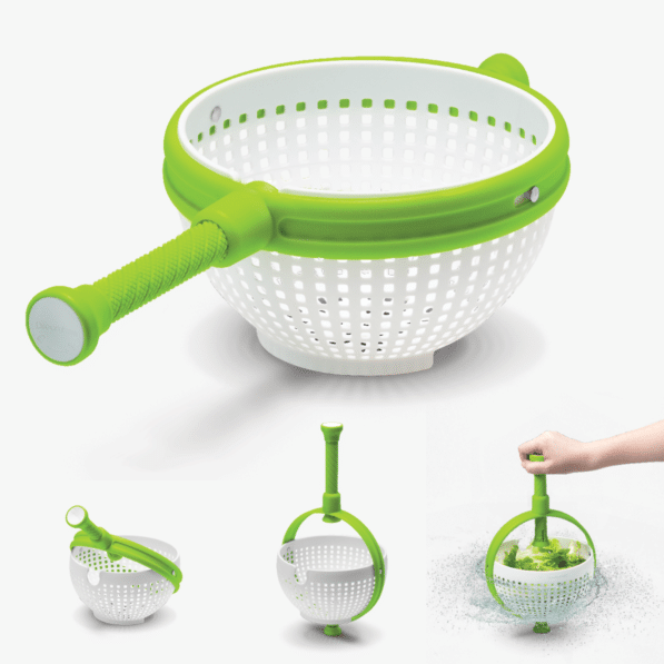Dreamfarm The World's Best Combined Colander & Salad Spinner - By Dreamfarm Green + White