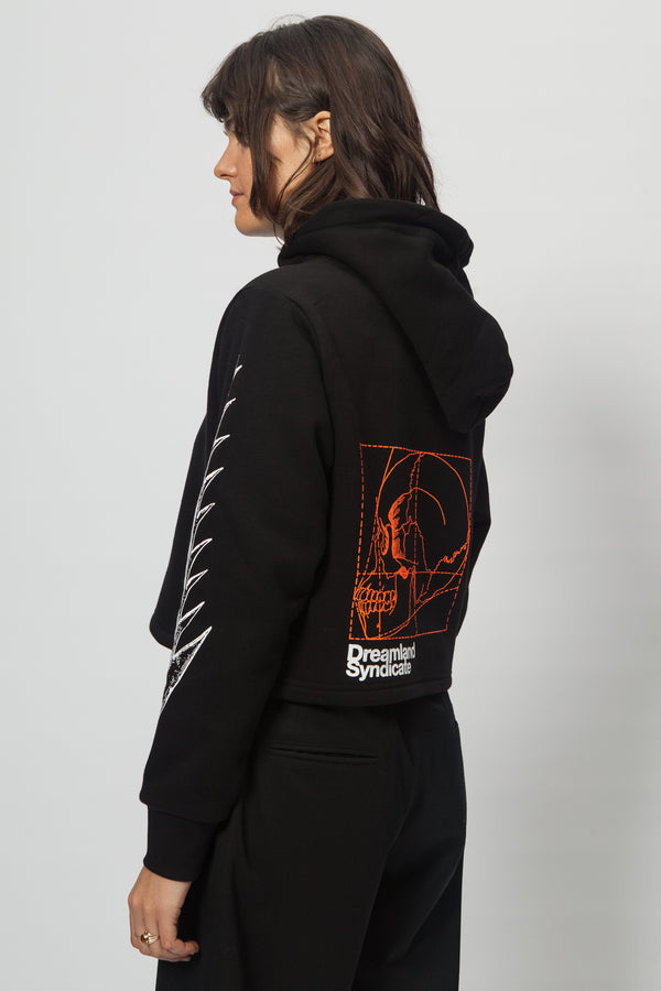 Dreamland Syndicate Skull Cropped Hoodie