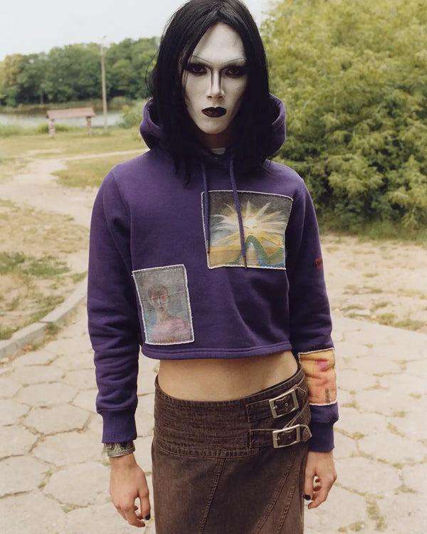 Dreamland Syndicate DS X Waliszewska Cropped Hoodie With Patches