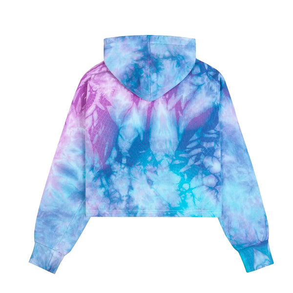Dreamland Syndicate Tie-dye Cropped Hoodie Bubblegum