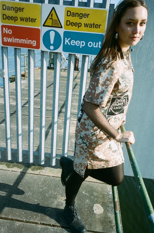 Dreamland Syndicate Zerowork Desert Camo Shirt/Dress With Patches