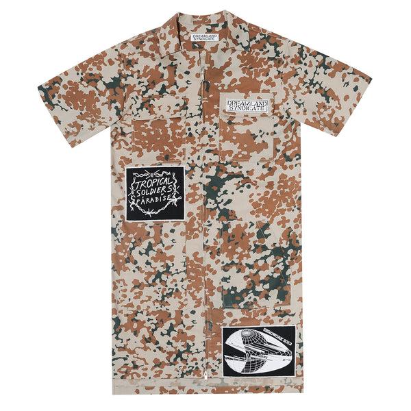 dreamland syndicate Zerowork Desert Camo Shirt/Dress with Patches