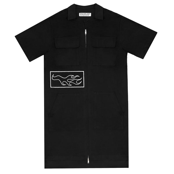 dreamland syndicate Zerowork Shirt/Dress with Patches Black