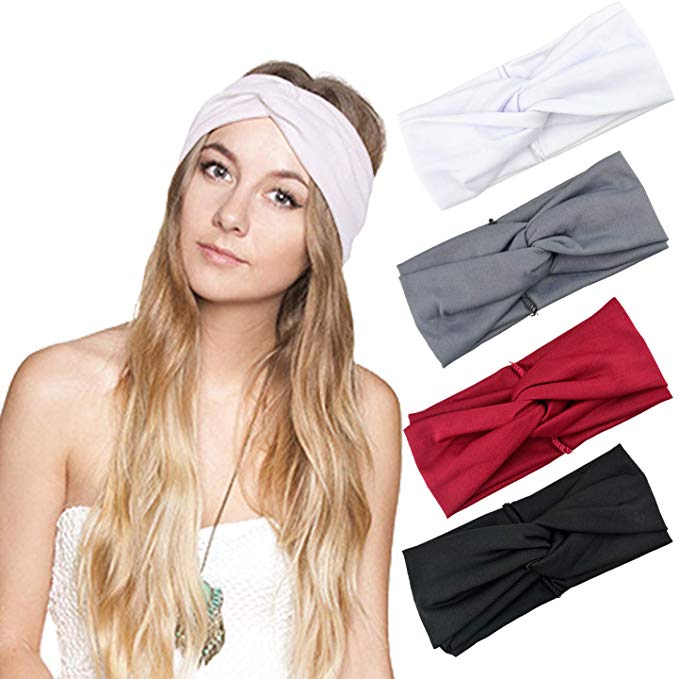 dreshow 1950’s Vintage Modern Style Elastic Women Turban Headbands Twisted Cute Hair Band Accessories