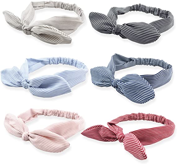 Dreshow DRESHOW 6 Pack Headbands For Women Boho Headbands Vintage Flower Printed Criss Cross Elastic Head Wrap