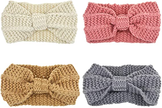 Dreshow DRESHOW Crochet Turban Headband For Women Warm Bulky Crocheted Headwrap