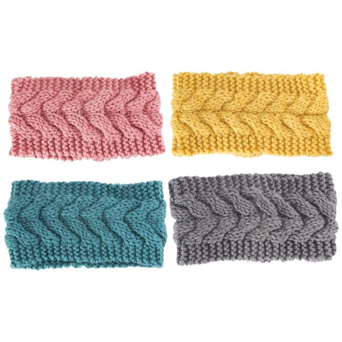 Dreshow DRESHOW Crochet Turban Headband For Women Warm Bulky Crocheted Headwrap