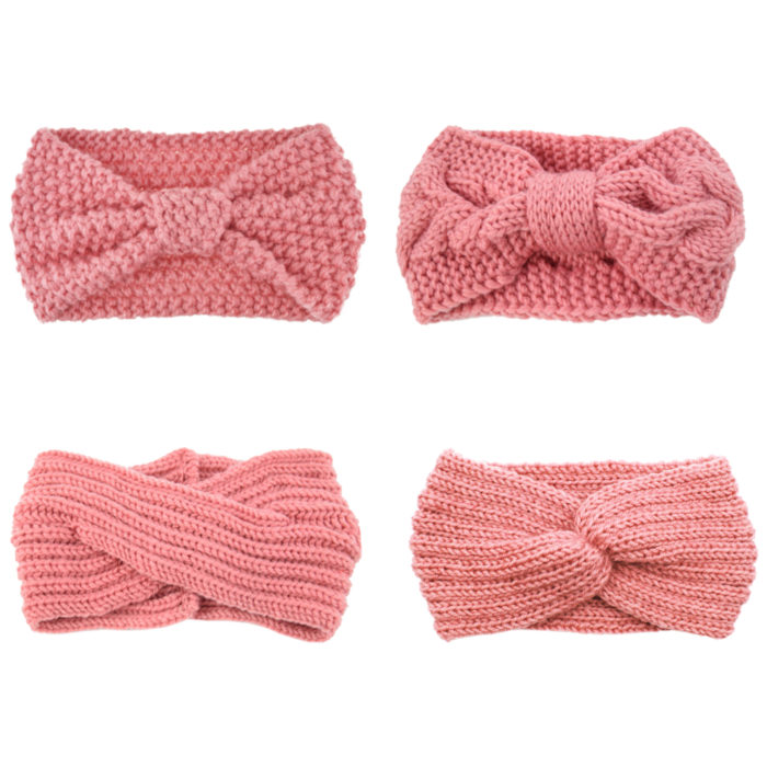 Dreshow DRESHOW Crochet Turban Headband For Women Warm Bulky Crocheted Headwrap 1 Color 4 Style Pack