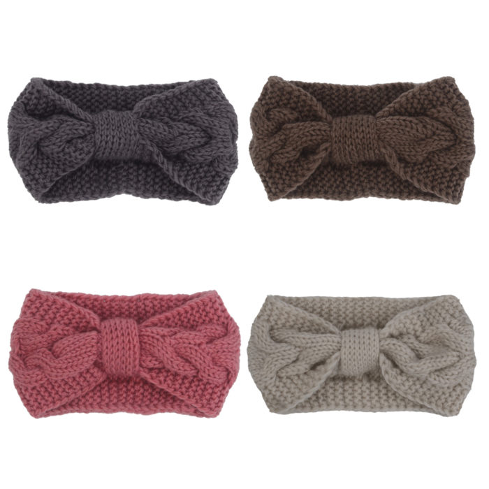 dreshow DRESHOW Crochet Turban Headband for Women Warm Bulky Crocheted Headwrap