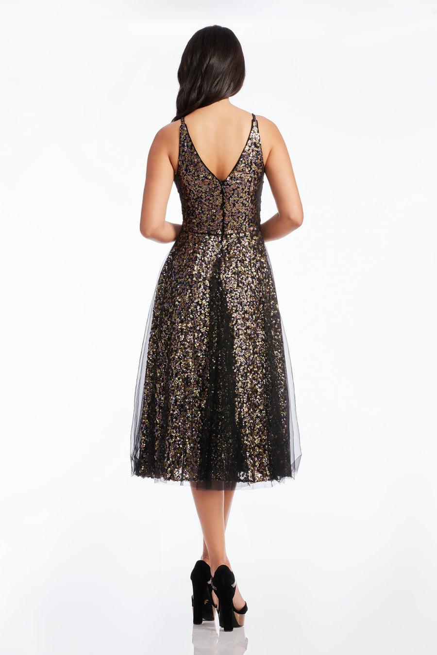 Dress The Population Courtney Scattered Sequin Dress White