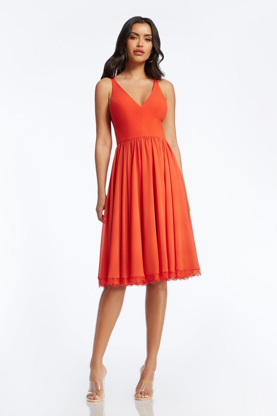 dress the population Alicia Dress white