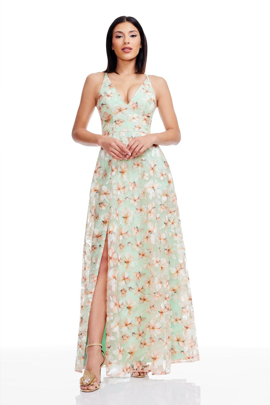 dress the population Alyssa Gown white